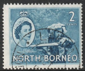 North Borneo Scott 262 - SG373, 1954 Elizabeth II 2c used