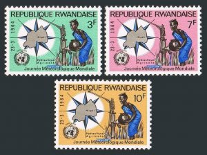 Rwanda 52-54,54A,MNH.Michel 52-54,70 Bl.1. UN 4th World Meteorological Day,1964.