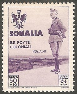 SOMALIA Sc# B44 MH FVF King Emmanuel III Visit