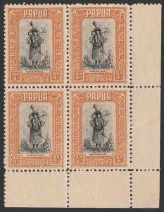 PAPUA 1932 Pictorial ½d black & buff McCracken printing block. MNH **.