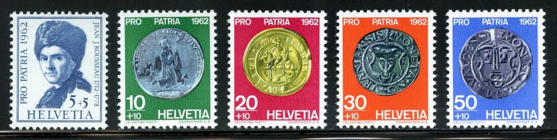 Switzerland B313-17  MNH,   Pro Patria Coins Set from 1962.