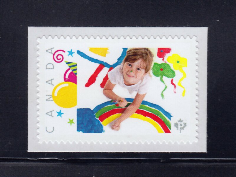 GIRL ON RAINBOW = Picture Postage Personalized stamp Canada 2013 [p4p3/3]