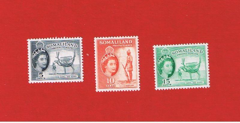  Somaliland #128-130 MVFLH OG Differenet Scenes Free S/H