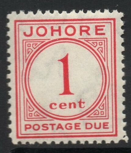 MALAYA JOHORE SGD1 1938 1c CARMINE MTD MINT 