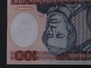 ​BRAZIL-1991-CENTRAL BANK-$100 CURZEIROS UNCIR- VF  WE SHIP TO WORLDWIDE