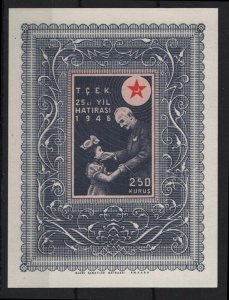 Turkey 1946 250k Red Cross (Red Crescent) m/sheet sg1368 fine unused as issued