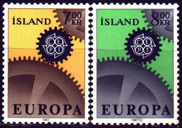 Iceland. 1967. 409-10. Europe Sept. MVLH.