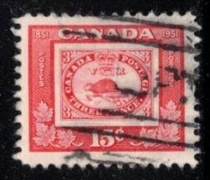 STAMP-S 1c FILLER CANADA 1951  15c #314 BEAVER