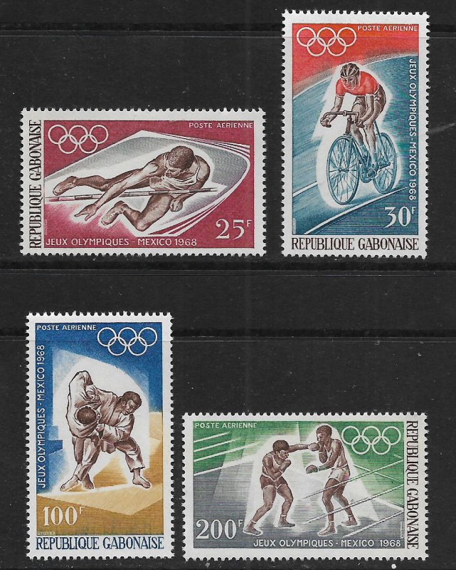 GABON  C70-C73 MNH SUMMER OLYMPIC GAMES SET 1968