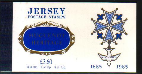 Jersey  366a-71a 1985 Hugenot Heritage stamp booklet mint NH