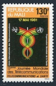 Mali 423 block/4, MNH. Michel 857. 13th World Telecommunications Day, 1981.