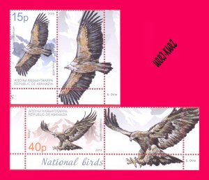 ABKHAZIA 2019 Europa CEPT Fauna Predatory Birds Prey Golden Eagle & Bald Vulture