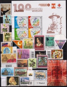 Austria 2007 Full Year Set 55 st. +5 S/S + sheet Used 3 scans