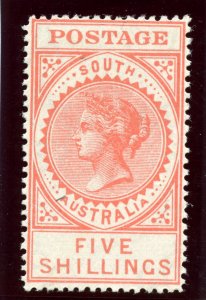 South Australia 1911 QV 5s bright rose P12½ MLH. SG 305.