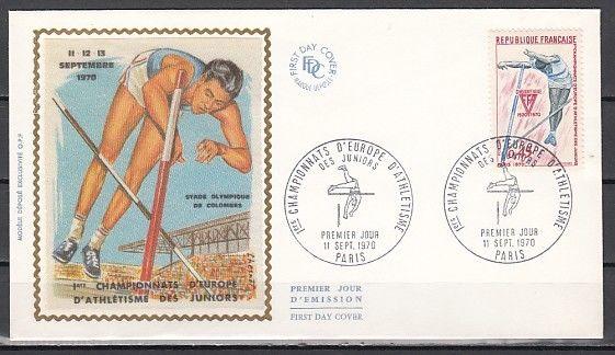 France, Scott cat. 1284. Athletics issue. Silk Cachet. First day cover.