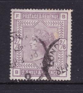 Great Britain a QV used 2/6 in reasonable condition