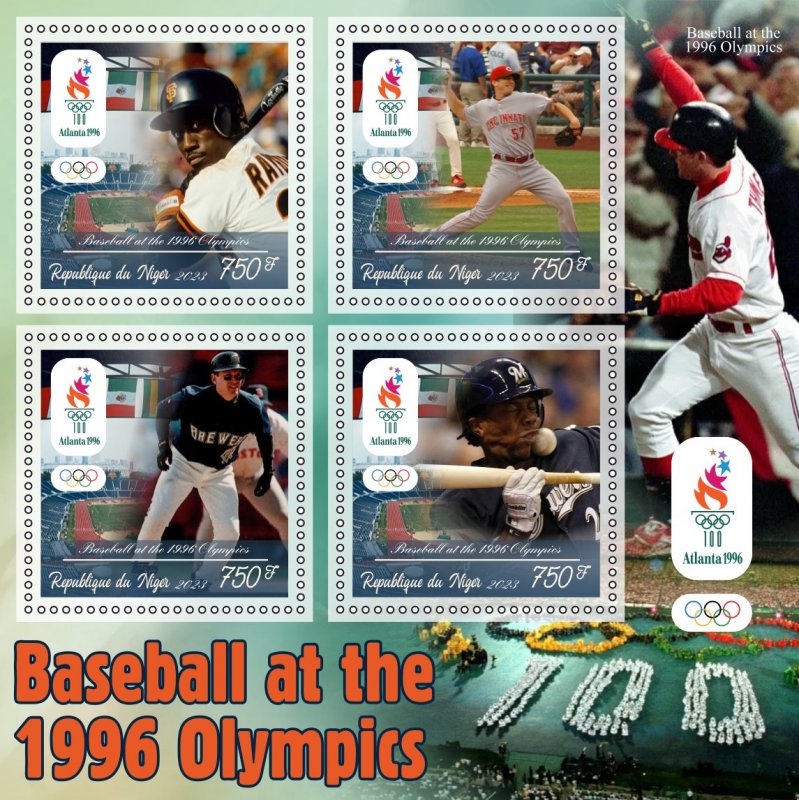 Stamps. Sports Baseball 2024 year 1+1 sheets perforated