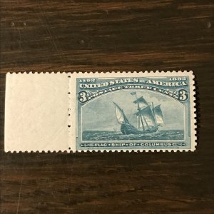 US SCOTT 232 - 3¢ Columbian Exposition (1) - MNH, F/VF - 2011 SSCV $135.00