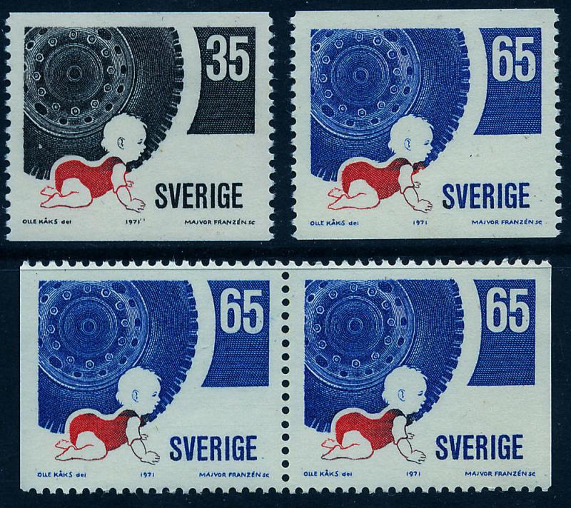 SWEDEN 896-898, Road Safety, MNH.