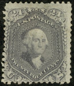 USA #78 F/VF OG Hr, fresh color, nicely centered for this notorious off cente...