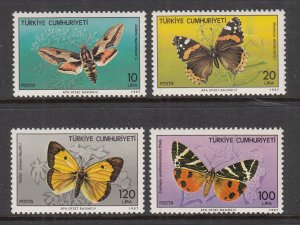 Turkey 2371-2374 Butterflies MNH VF