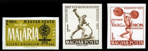 Hungary #1461-1462, 1473 Cat$16, 1962 Malaria, World Congress for Peace & Dis...