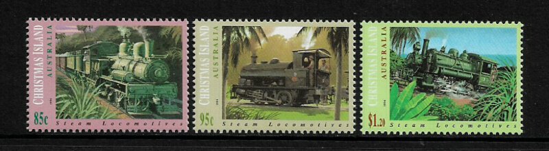 Christmas Is #360-2 MNH Set - Railroad Locomotives