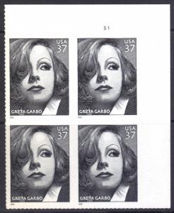 #3943, PB-4 U/R. Greta Garbo  .37 MNH