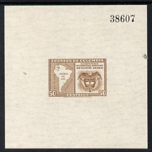 Colombia 1948 Ninth Pan-American Congress 50c brown imper...