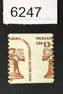 MOMEN: US STAMPS # 1618 VAR. MINT OG NH MISPERF LOT #K 6247