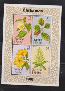 SAMOA Scott # 565A MNH - Flowers Souvenir Sheet
