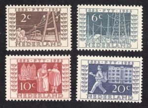 Netherlands   #336-339  MNH  1952  Stamp ITEP centenary /  telegraph services