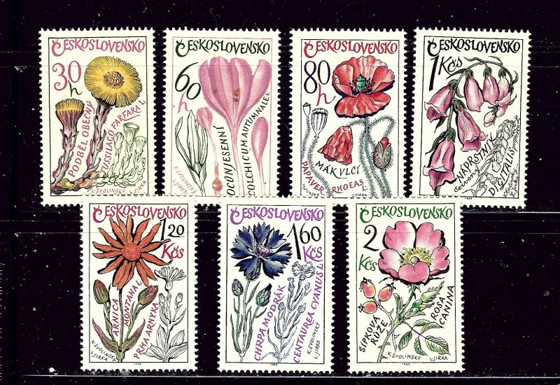 Czechoslovakia 1354-60 MNH 1965 Medicinal Plants