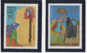 Cyprus Sc 903-4 1997 Europa Legends stamp set mint NH