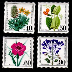 Germany Sc B577-80 1980 Wildflowers stamp set  mint NH