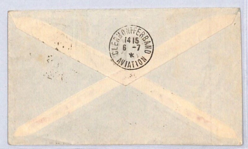 France ALGERIA Air Mail Cover AEROPOSTALE SPECIAL FLIGHT Clermont 1930 YF110