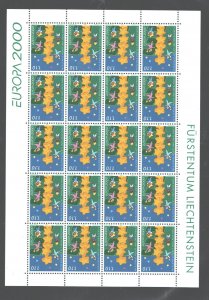 LIECHTENSTEIN 2000 EUROPE CEPT#1178,MNH, 1SET= $0.70