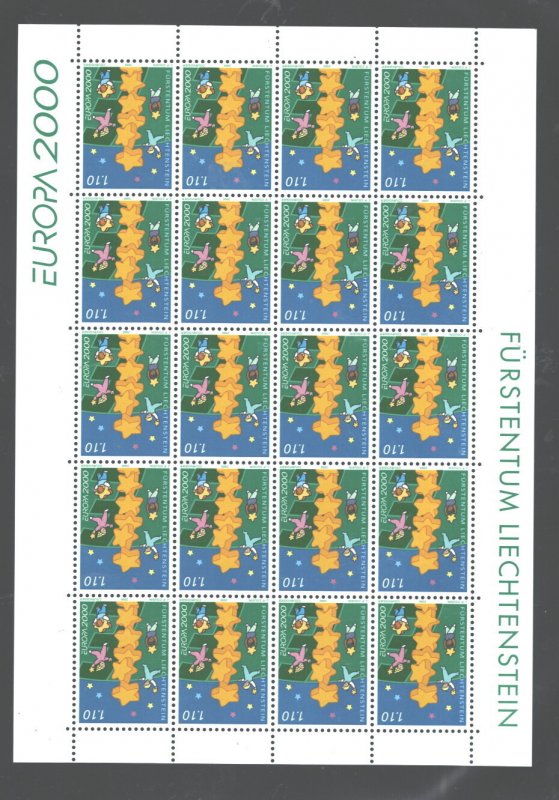 LIECHTENSTEIN 2000 EUROPE CEPT#1178,MNH, 1SET= $0.70