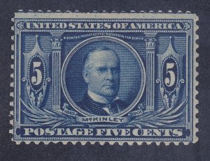 US 326 MNH 1904 5¢ McKinley Louisiana Purchase Exposition Issue Scv $180.00