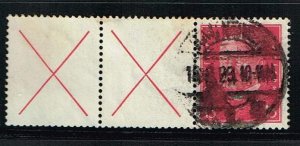 Germany 1928,Sc.#374 used se-tenant of booklet pane cv. €30