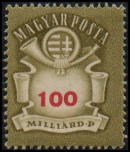 Hungary 757 - Mint-H - 100 mil p Post Horn / Numeral (1946)