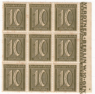 Germany Inflation Era, unused, Official 10 pfennig