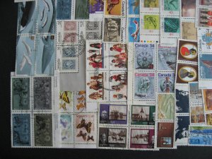 Canada double size 60 all different used complete se tenant pairs, blocks,strips 