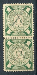 USA; Early 1900s Arizona State Local Tax issue fine used 1c. Pair
