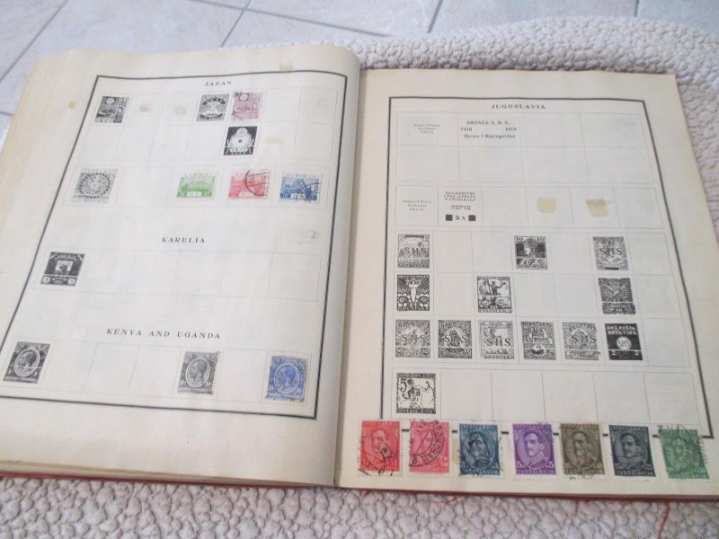 VEGAS - Battered 1928 Scott Album - OLD Stamps Incl China  >160 Photos! FE604