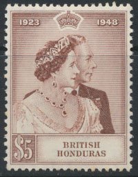 British Honduras SG 165 SC# 130 MVLH Royal Silver Wedding 1948  please see scans