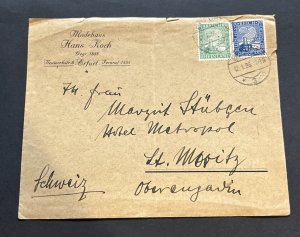 WW2 WWII German Pre War Cover W Eagle Stamps Modehaus Hans Koch