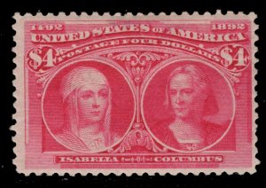 MOMEN: US STAMPS #244 MINT OG H LOT #85576**