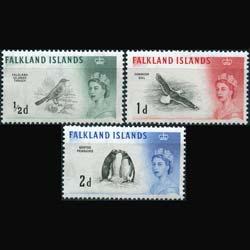 FALKLAND IS. 1960 - Scott# 128-30 Birds 1/2-2p NH