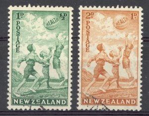 New Zealand Sc# B16-B17 SG# 626/7 Used 1940 Children Playing